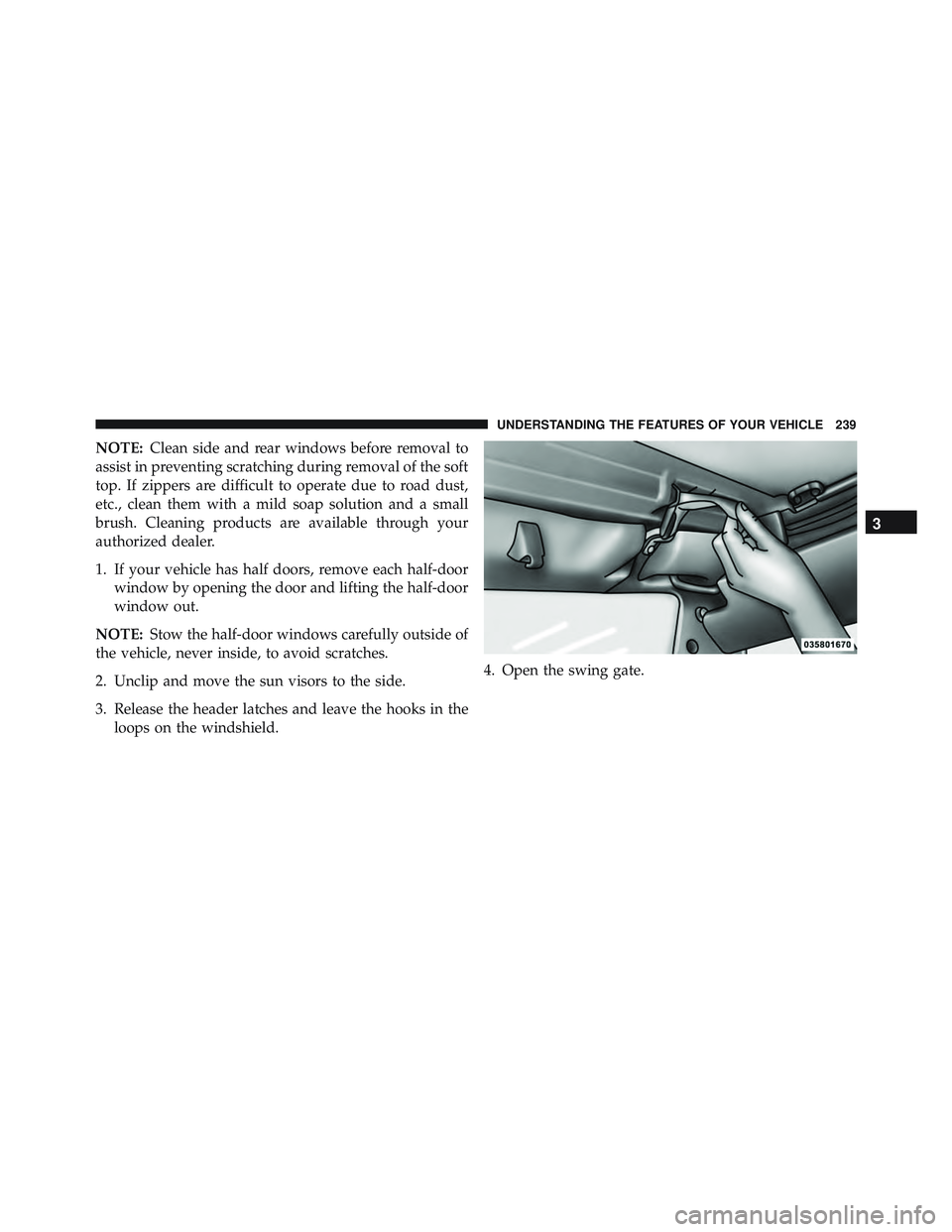 JEEP WRANGLER UNLIMITED 2015  Owners Manual 3
UNDERSTANDING THE FEATURES OF YOUR VEHICLE 239 