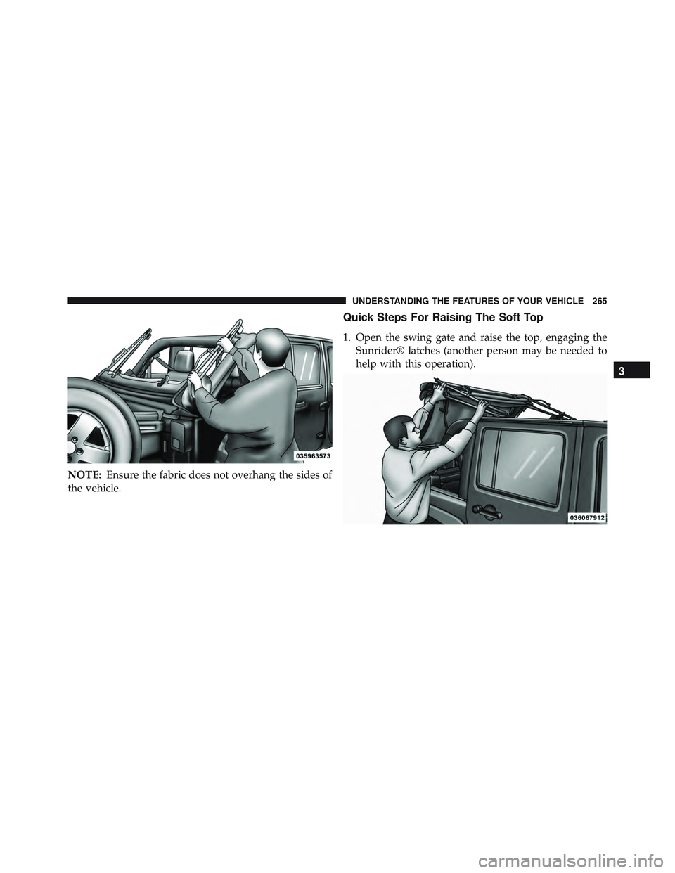 JEEP WRANGLER UNLIMITED 2015  Owners Manual 3
UNDERSTANDING THE FEATURES OF YOUR VEHICLE 265 