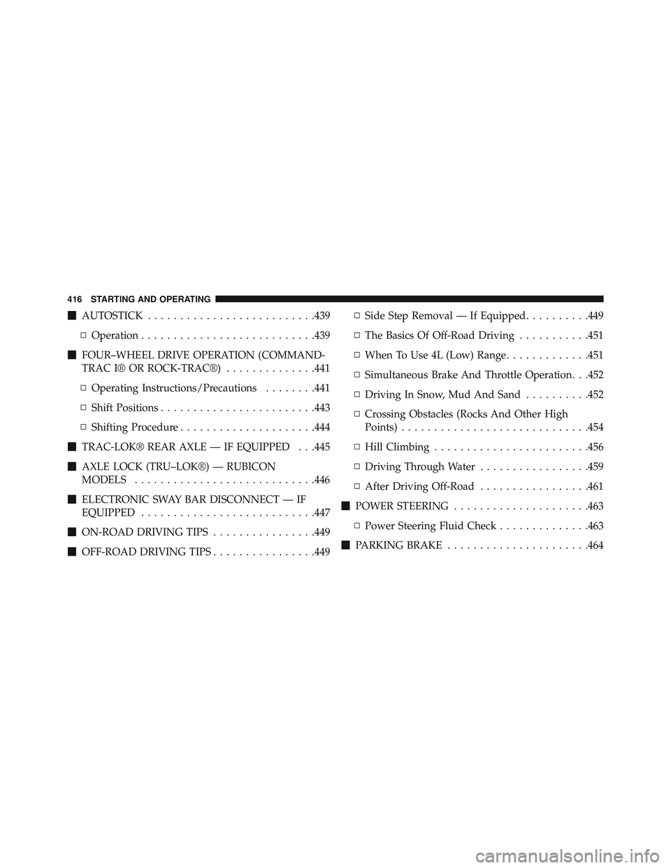 JEEP WRANGLER UNLIMITED 2015  Owners Manual 