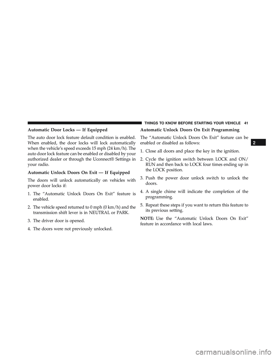 JEEP WRANGLER UNLIMITED 2015  Owners Manual 