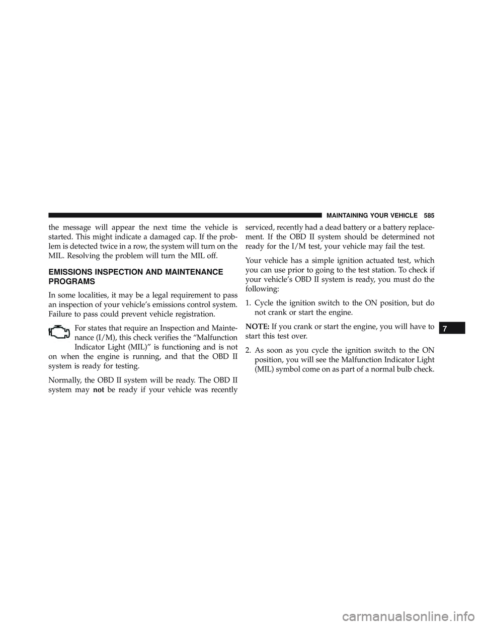 JEEP WRANGLER UNLIMITED 2015  Owners Manual 7
MAINTAINING YOUR VEHICLE 585 