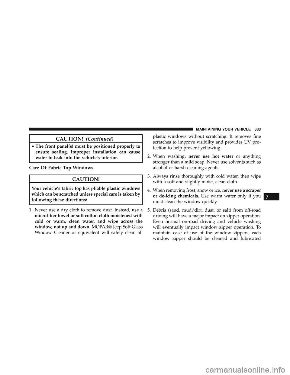JEEP WRANGLER UNLIMITED 2015  Owners Manual 