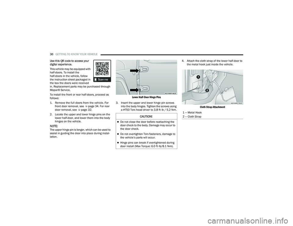 JEEP WRANGLER 4XE 2021  Owners Manual ���³��0�H�W�D�O��+�R�R�N
���³��&�O�R�W�K��6�W�U�D�S 