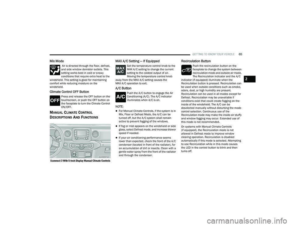 JEEP WRANGLER 4XE 2021  Owners Manual 2

21_JL_OM_EN_USC_t.book  Page 65   