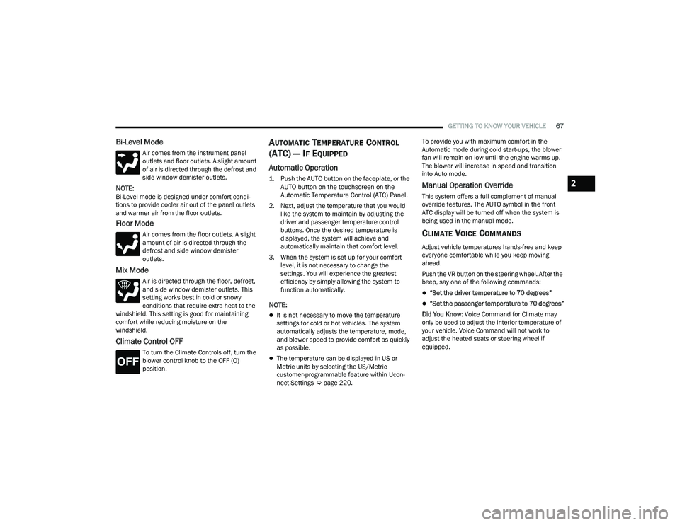 JEEP WRANGLER 4XE 2021  Owners Manual 2

21_JL_OM_EN_USC_t.book  Page 67   