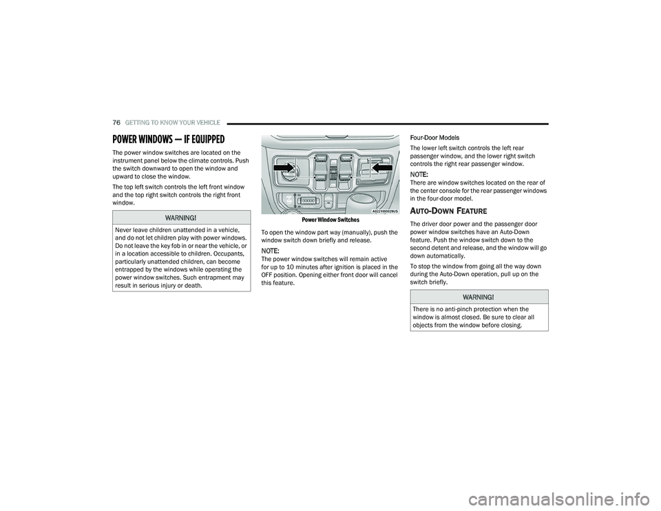 JEEP WRANGLER 4XE 2021  Owners Manual �:�$�5�1�,�1�*�
�1�H�Y�H�U��O�H�D�Y�H��F�K�L�O�G�U�H�Q��X�Q�D�W�W�H�Q�G�H�G��L�Q��D��Y�H�K�L�F�O�H��
�D�Q�G��G�R��Q�R�W��O�H�W��F�K�L�O�G�U�H�Q��S�O�D�\��Z�L�W�K��S�R�Z�H�U��Z�L�Q�G�R