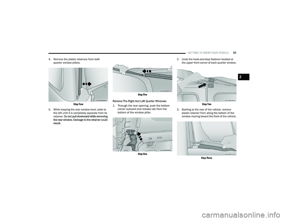 JEEP WRANGLER 4XE 2021  Owners Manual 
2

21_JL_OM_EN_USC_t.book  Page 85   