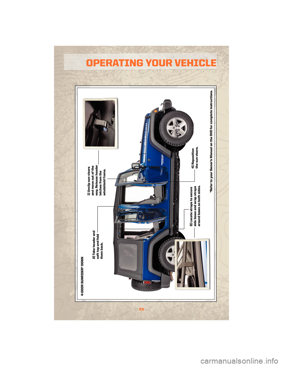 JEEP WRANGLER 2010 JK / 3.G User Guide 23
OPERATING YOUR VEHICLE 