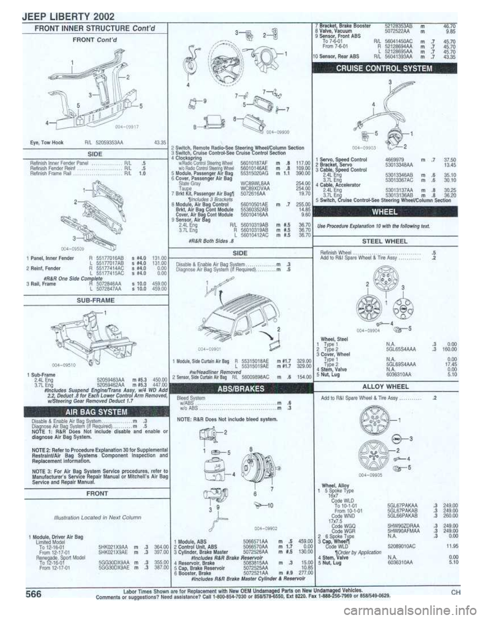 JEEP LIBERTY 2002 KJ / 1.G Workshop Manual 