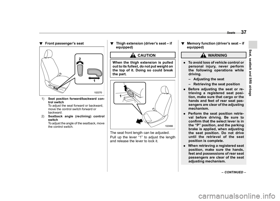 SUBARU ASCENT 2022  Owners Manual ������
