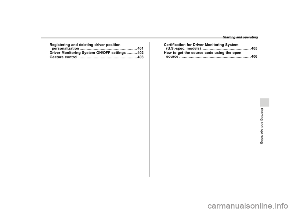 SUBARU FORESTER 2022  Owners Manual �������
