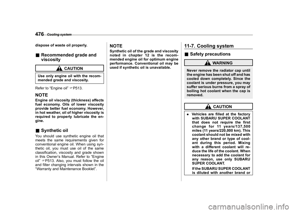 SUBARU FORESTER 2022  Owners Manual �������
