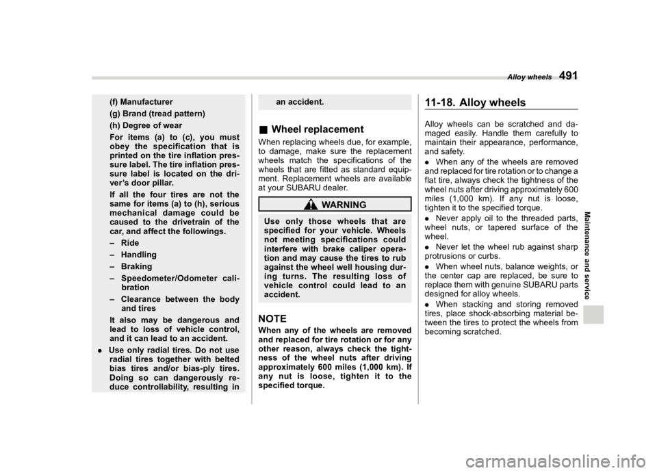 SUBARU FORESTER 2022  Owners Manual �������
