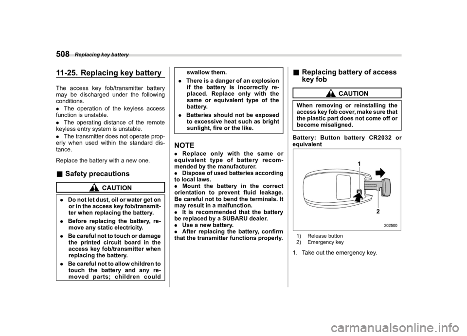 SUBARU FORESTER 2022  Owners Manual �������
