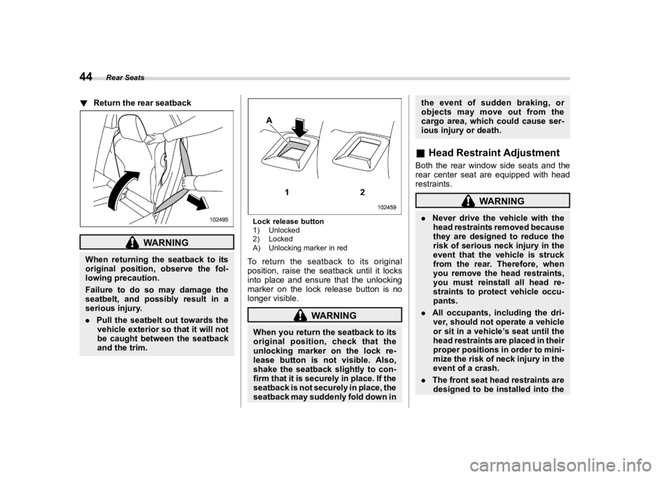 SUBARU LEGACY 2022  Owners Manual ������
