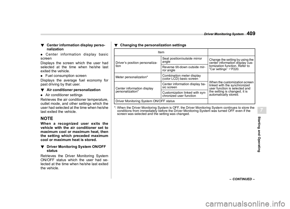 SUBARU OUTBACK 2021  Owners Manual �������
