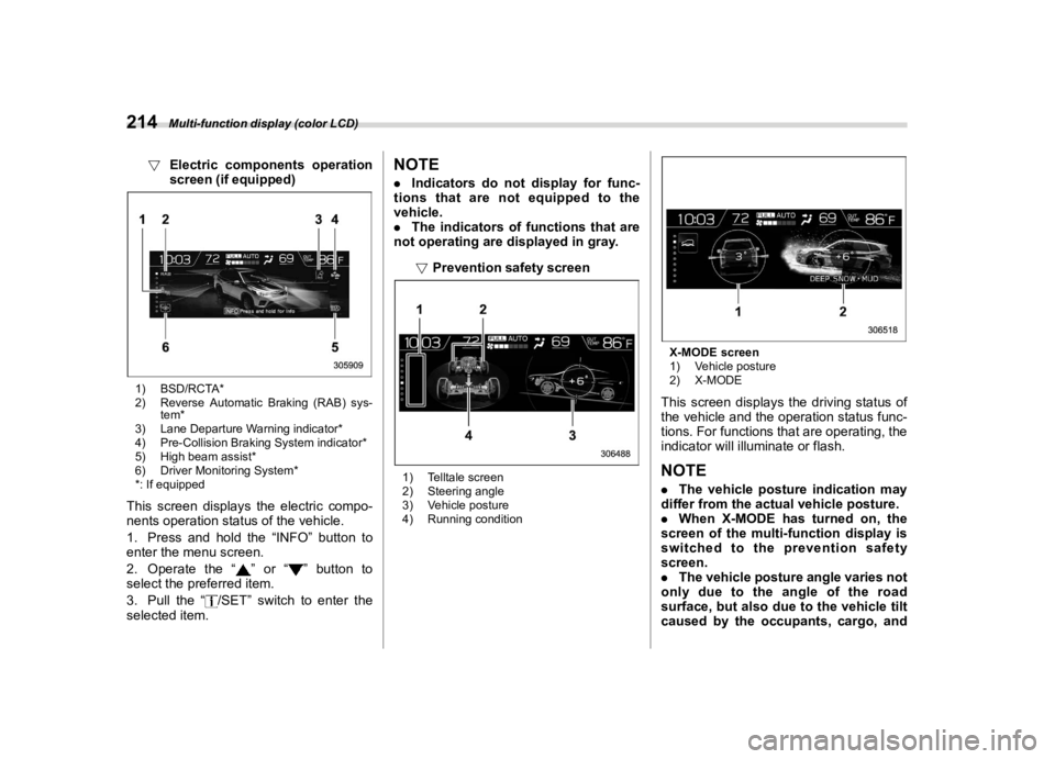 SUBARU FORESTER 2021  Owners Manual �������
