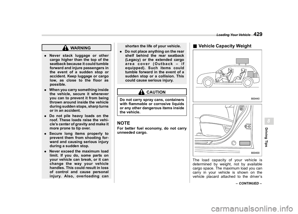 SUBARU LEGACY 2021  Owners Manual �������
