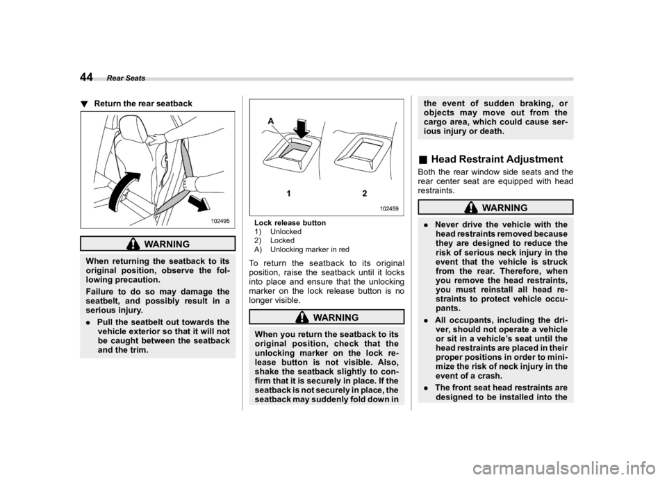 SUBARU LEGACY 2021  Owners Manual ������
