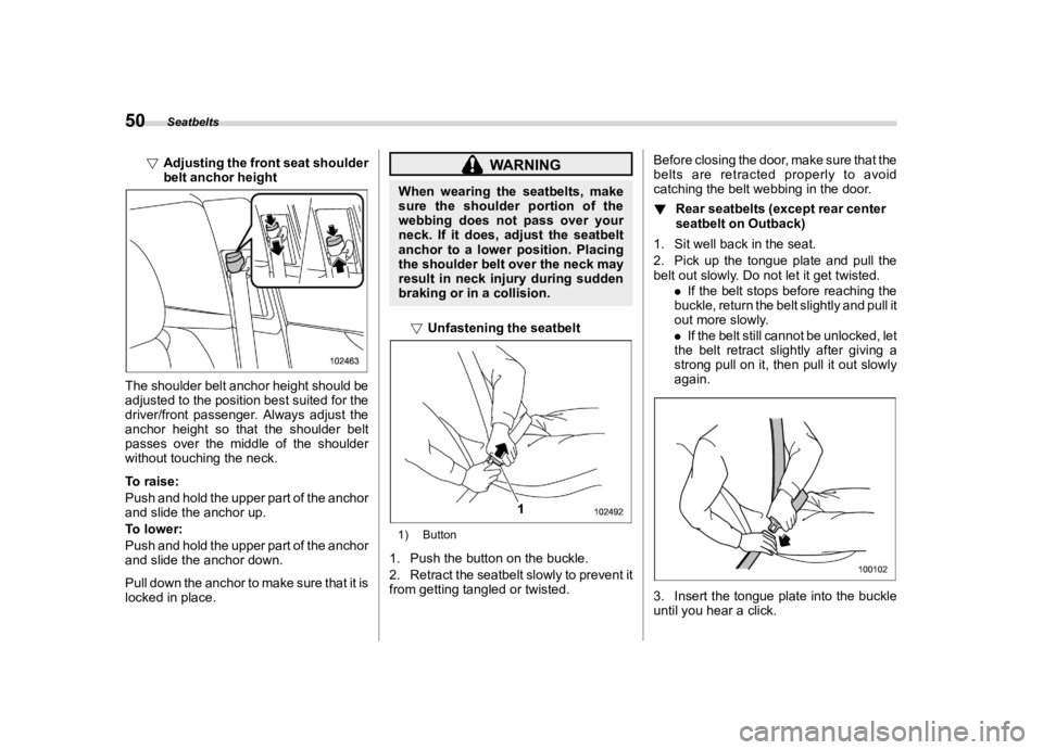 SUBARU LEGACY 2021  Owners Manual ������
