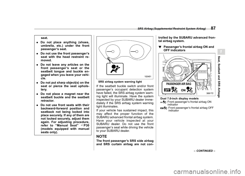 SUBARU LEGACY 2020  Owners Manual ������
