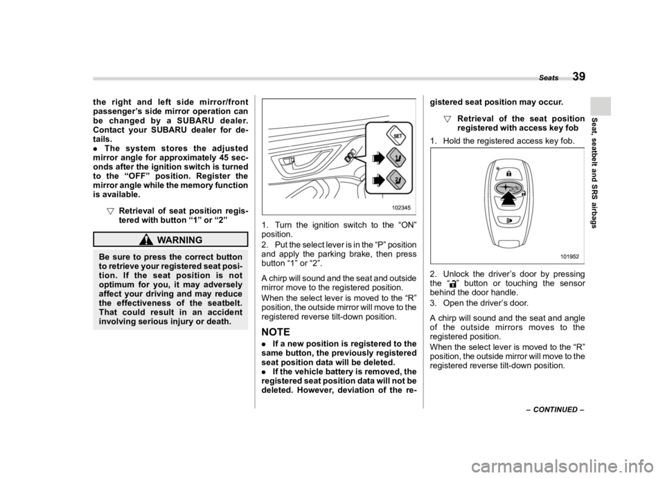 SUBARU FORESTER 2020  Owners Manual ������
