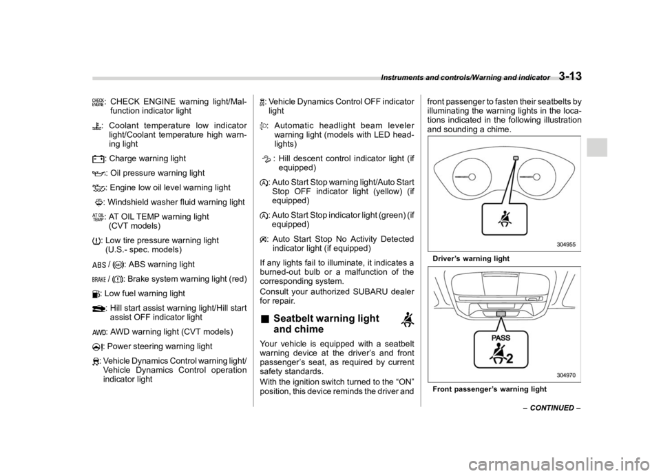 SUBARU CROSSTREK 2020  Owners Manual �������

