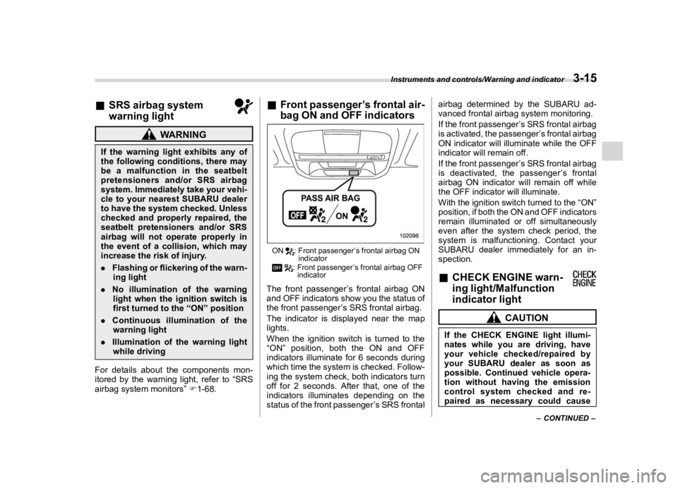 SUBARU CROSSTREK 2020  Owners Manual �������
