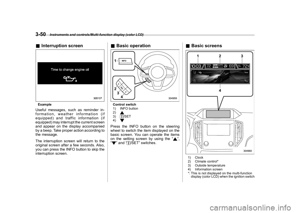 SUBARU CROSSTREK 2020  Owners Manual �������
