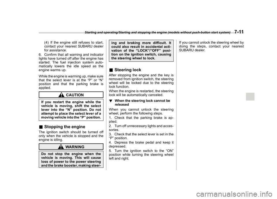 SUBARU CROSSTREK 2020  Owners Manual �������
