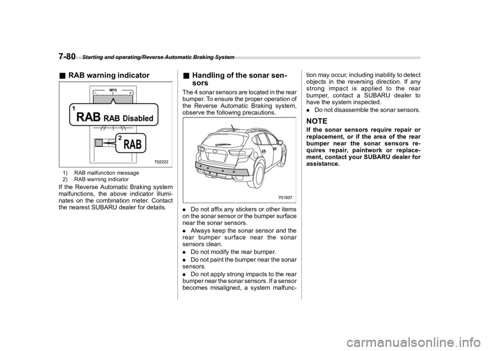 SUBARU CROSSTREK 2020  Owners Manual �������
