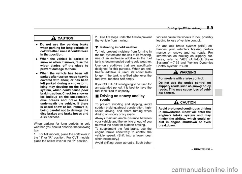 SUBARU CROSSTREK 2020  Owners Manual �������
