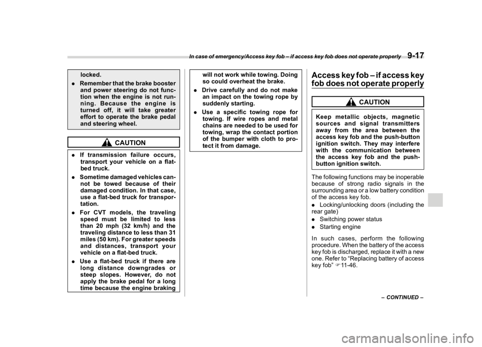 SUBARU CROSSTREK 2020  Owners Manual �������
