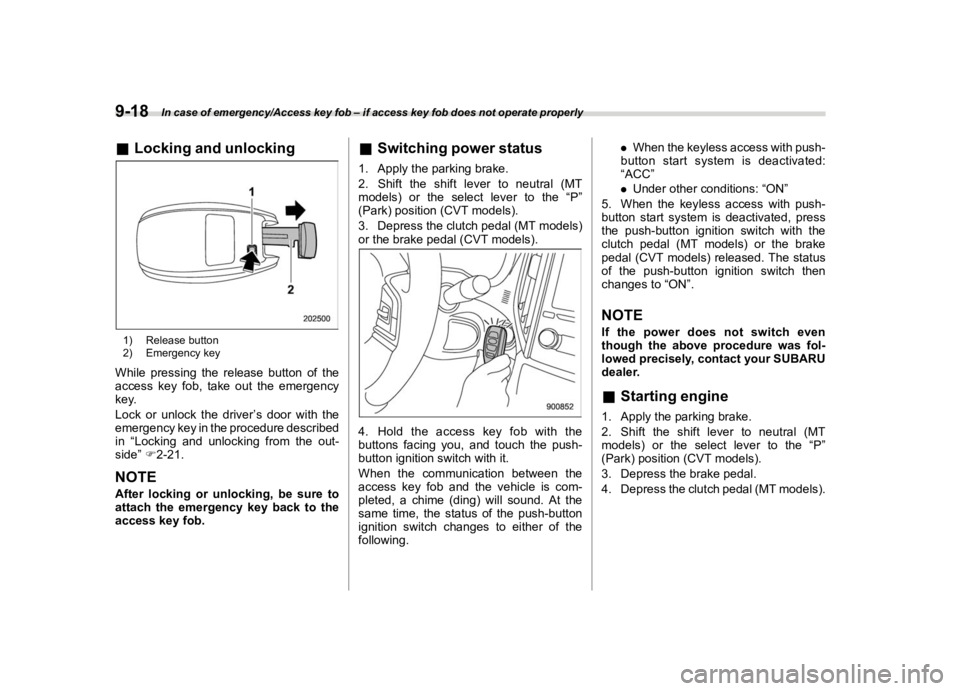 SUBARU CROSSTREK 2020  Owners Manual �������
