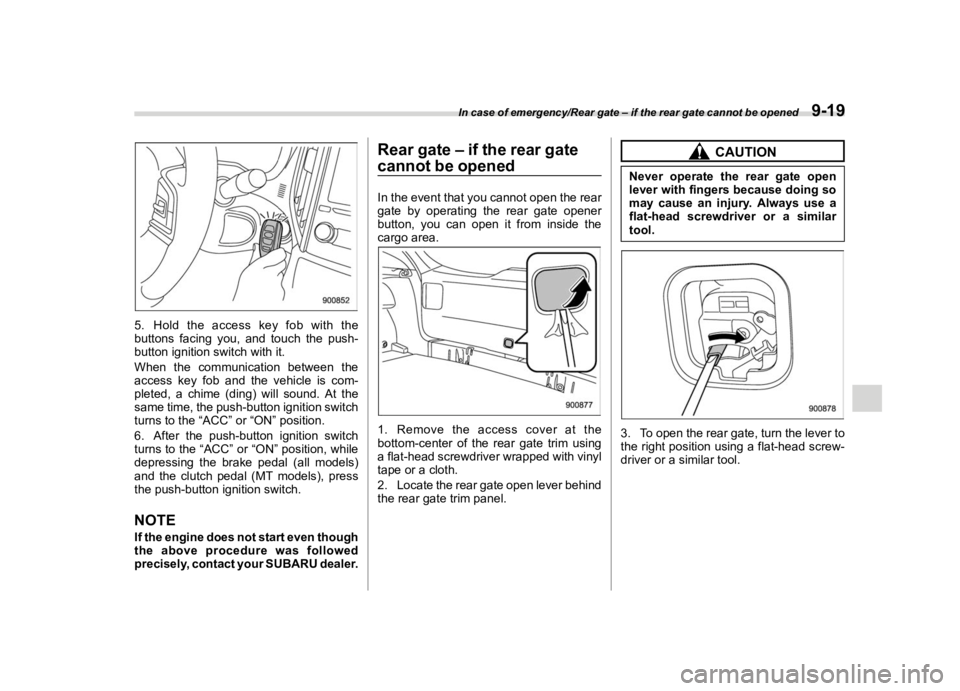 SUBARU CROSSTREK 2020  Owners Manual �������
