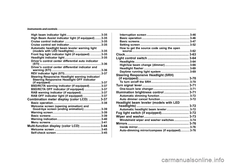 SUBARU WRX 2020  Owners Manual �������
