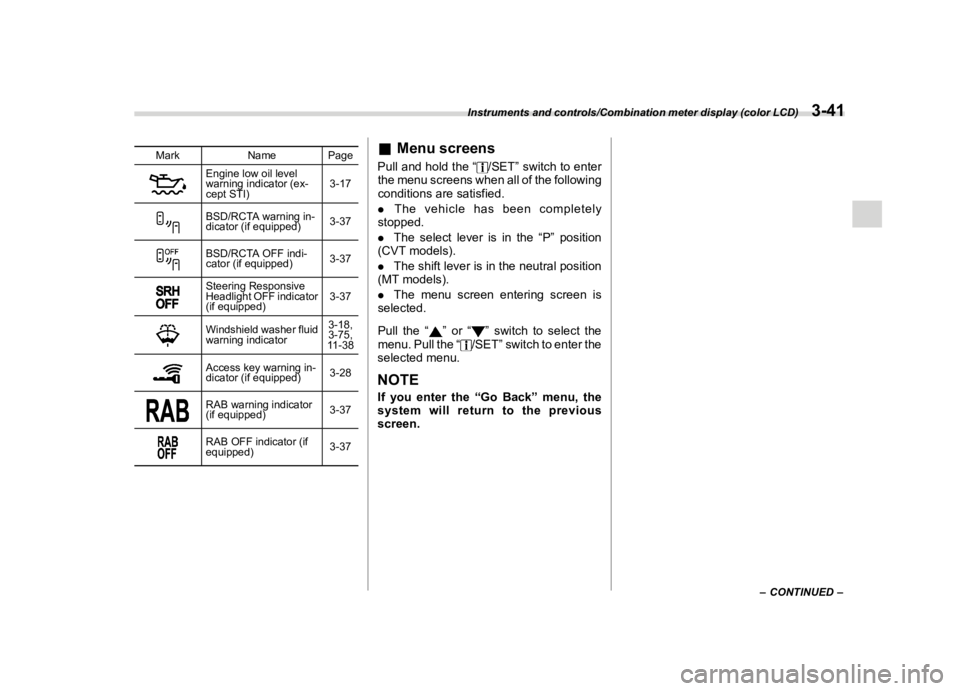 SUBARU WRX 2020  Owners Manual �������
