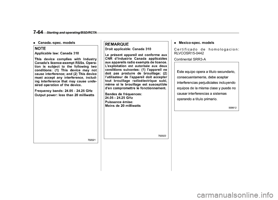 SUBARU WRX 2020  Owners Manual �������
