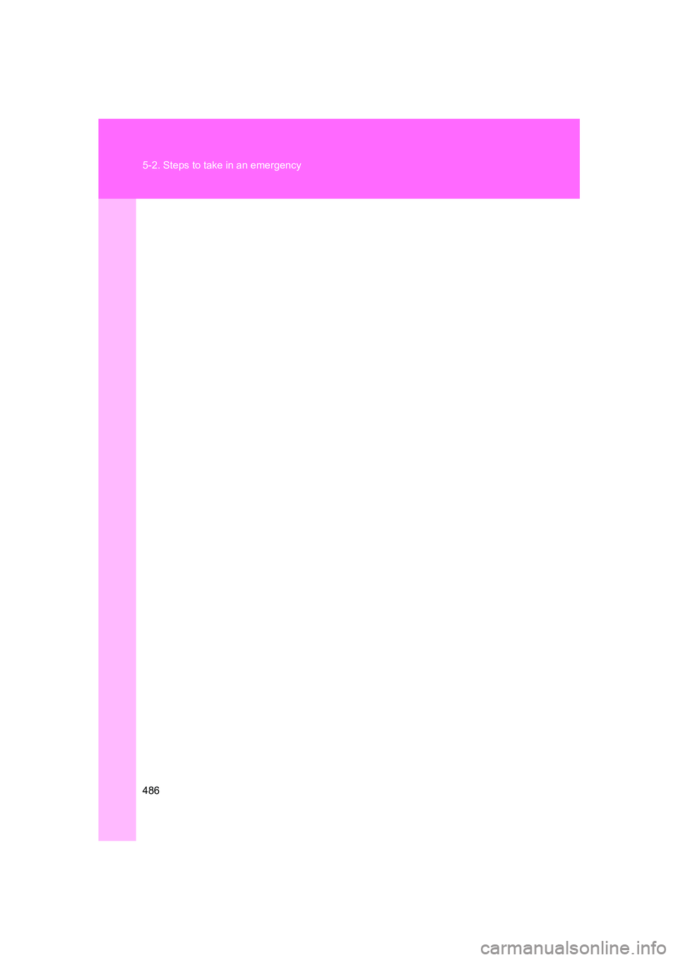 SUBARU BRZ 2020  Owners Manual 486 5-2. Steps to take in an emergency
BRZ_U 