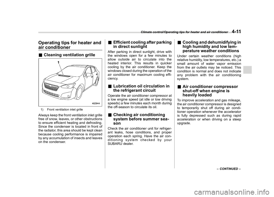 SUBARU IMPREZA 2019  Owners Manual  
������� 
