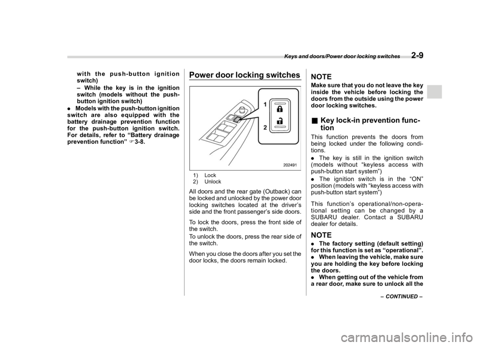 SUBARU OUTBACK 2019  Owners Manual �������
