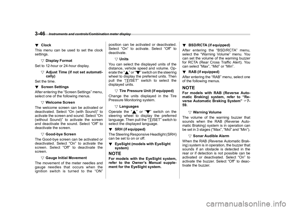 SUBARU OUTBACK 2019  Owners Manual �������
