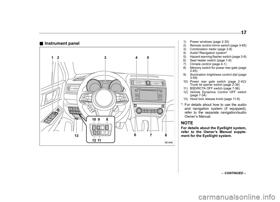 SUBARU OUTBACK 2019  Owners Manual ������
