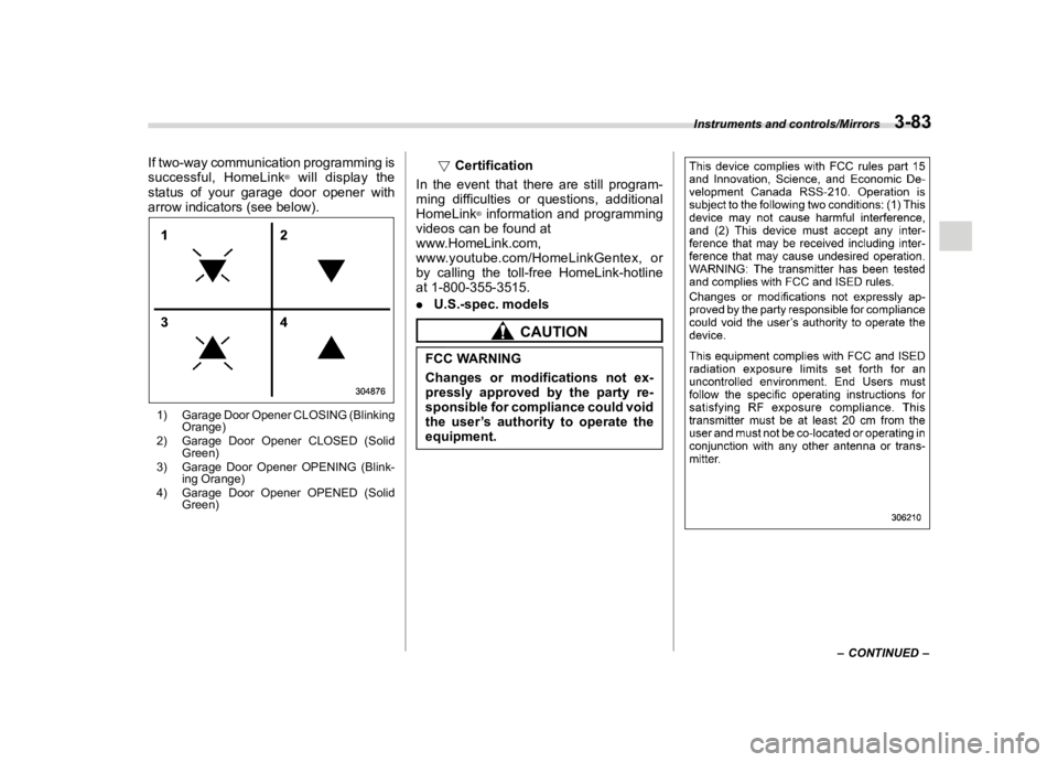 SUBARU OUTBACK 2019  Owners Manual �������
