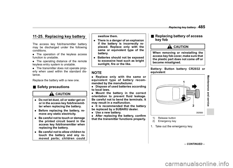 SUBARU FORESTER 2019  Owners Manual �������
