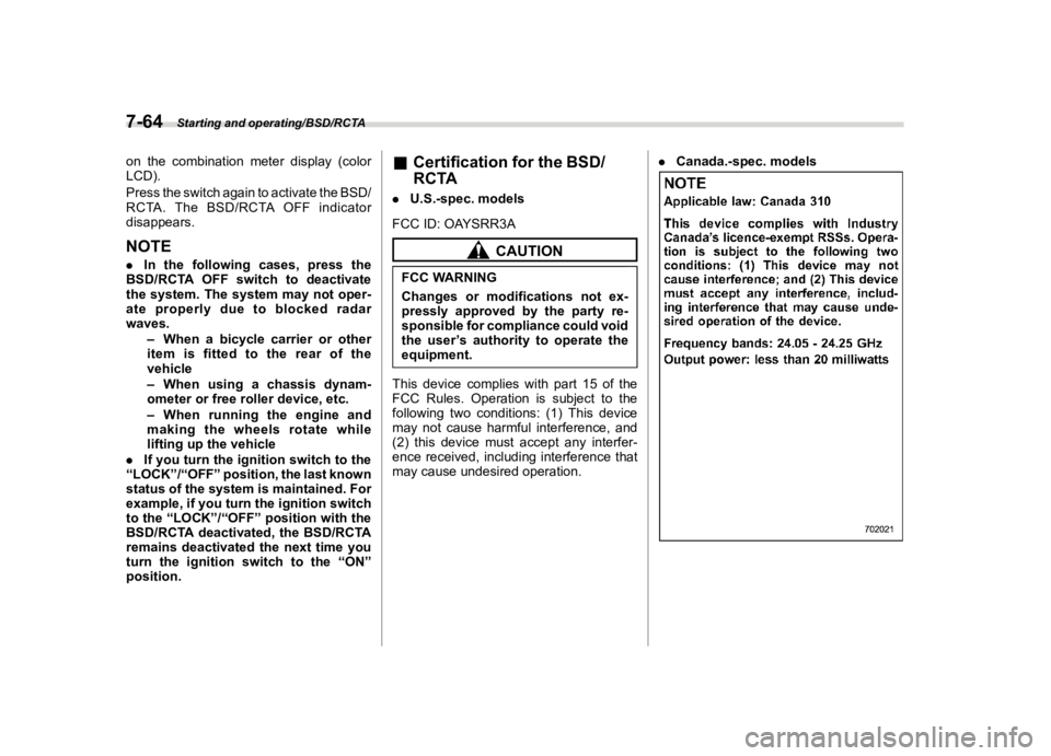 SUBARU WRX 2019  Owners Manual  
������� 
