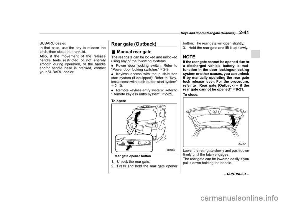 SUBARU LEGACY 2018  Owners Manual  
������� 
