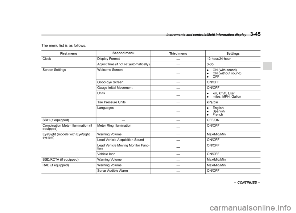SUBARU LEGACY 2018  Owners Manual  
������� 
