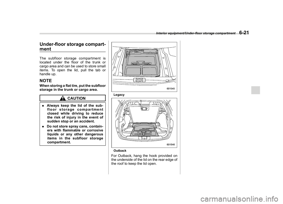SUBARU LEGACY 2018  Owners Manual  
������� 
