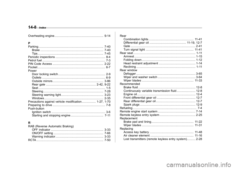 SUBARU LEGACY 2018  Owners Manual  
����� 
